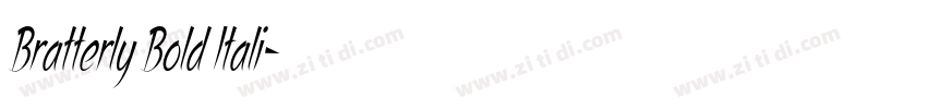 Bratterly Bold Itali字体转换 Bratterly Bold Itali字体转换